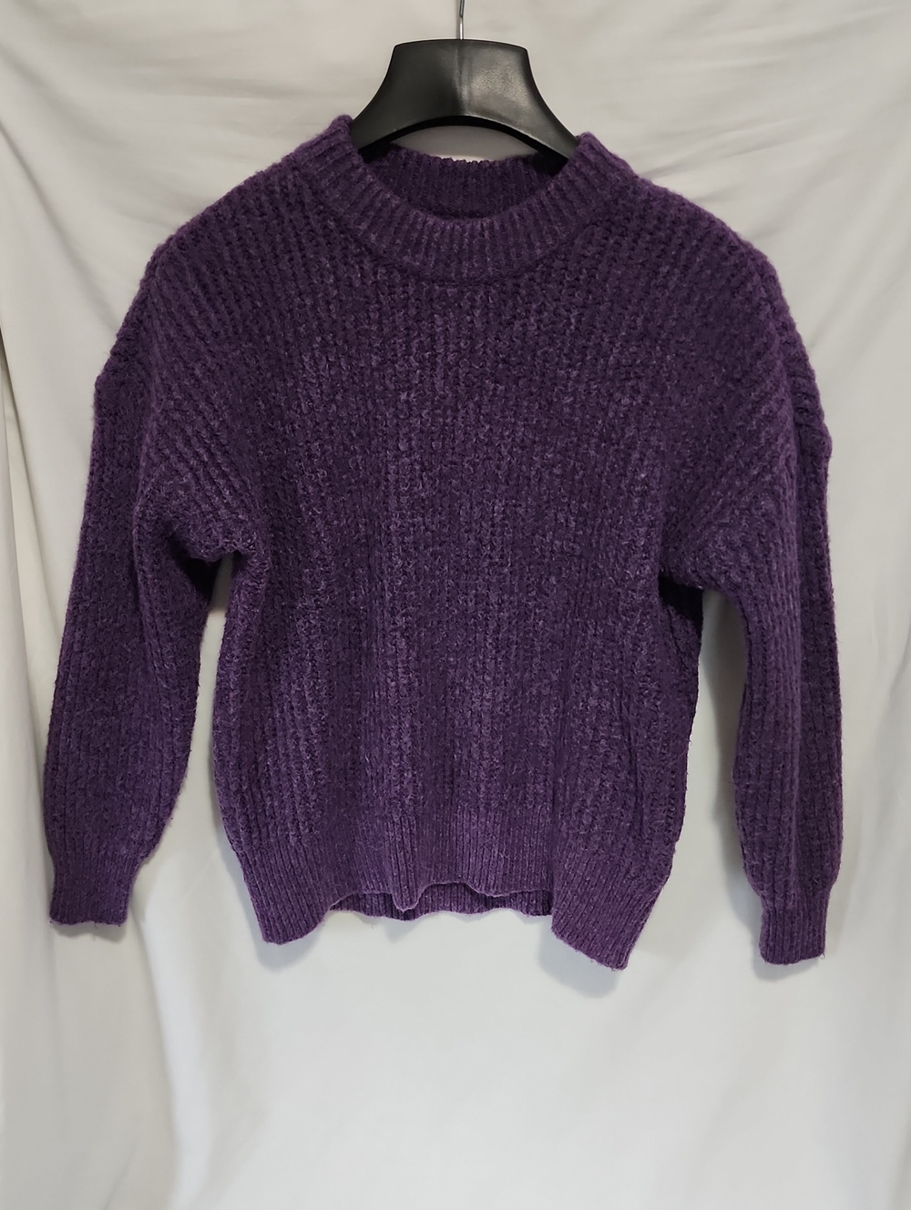 Sonoma Deep Purple Crewneck Chunky Knit Sweater